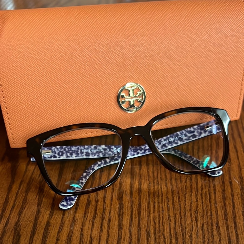 Tory Burch Dark Tortoise & Blue Eyeglasses